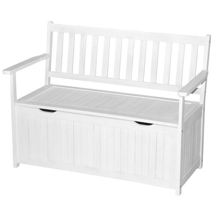 Outsunny 4725 Wooden Outdoor Storage Bench With Pe Lining Deck Box Storage Container And Seat